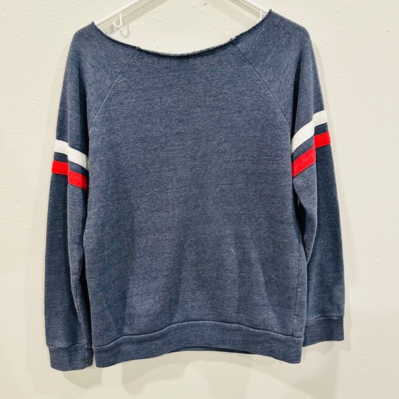 Alternative Earth Blue Striped Sleeve Sweatshirt Pullover Women's‎ XL -sporty - Picture 5 of 12
